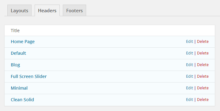 Manage Headers